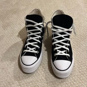 Converse high top platform sneakers